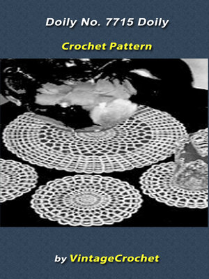 cover image of Doily Mat Set No.7715 Vintage Crochet Pattern eBook